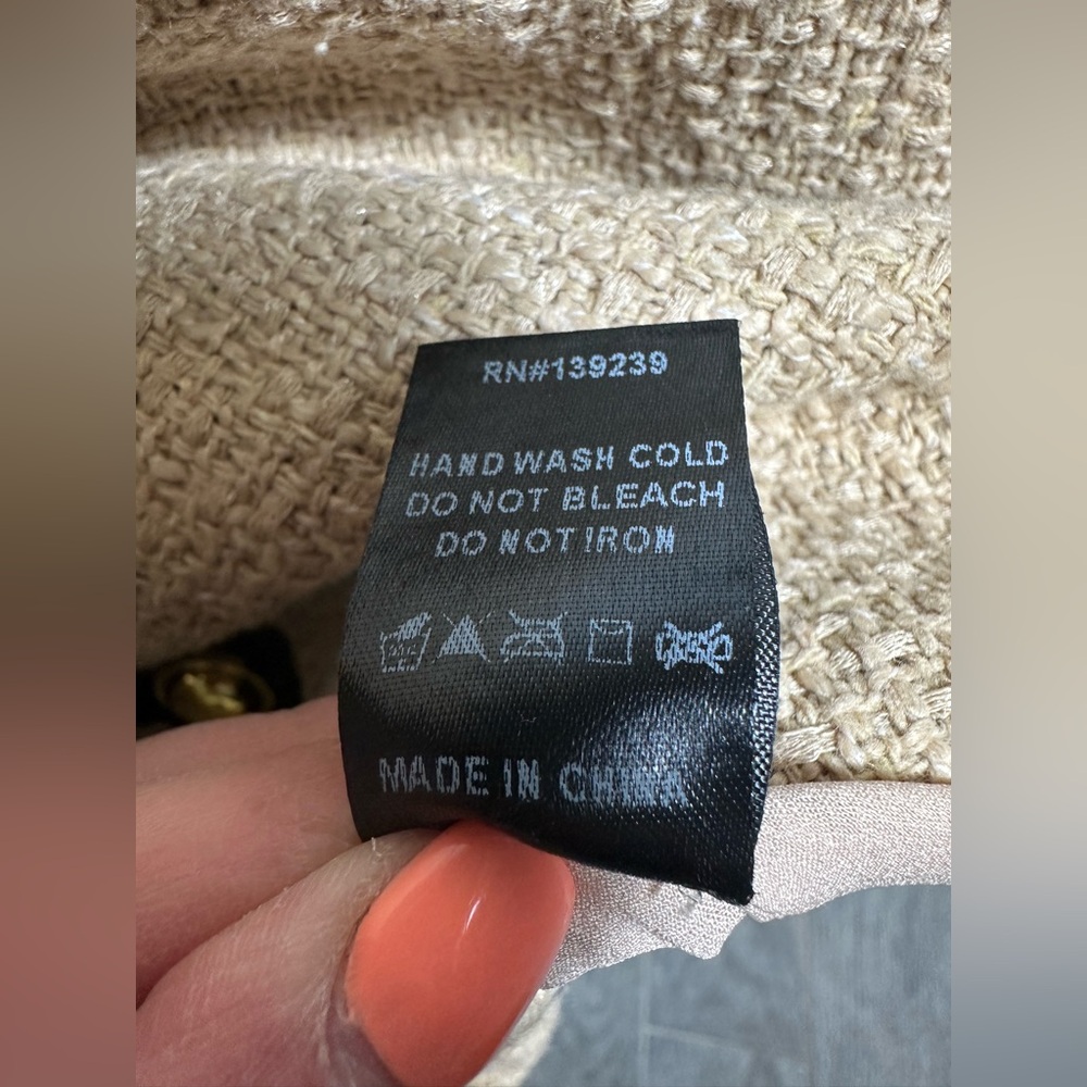 Pomander Place Tan Coco Tweed Bow Dress Size XXXL - Picture 15 of 15